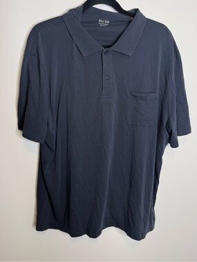 DU/ER Men's Slate Gray Polo with Chest Pocket size XL